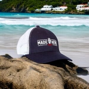 NWT Made Here Trucker Hat Cotton Front Mesh Back Baseball Cap Unisex Golf Hat